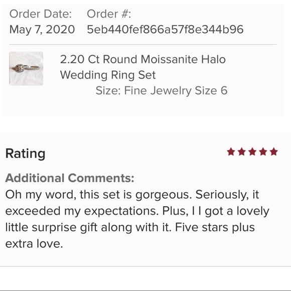 RESTOCKED - 2.20 Ct Round Moissanite Halo Ring Set - Picture 9 of 11